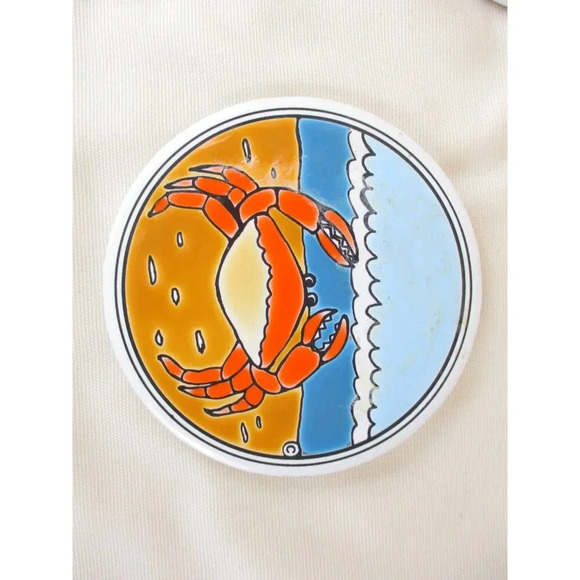 Sea life enamel coasters, Greece, mosaic‎ like - Picture 4 of 6